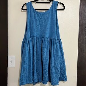 Free People Beach I’m Still Obsessed Sleeveless Mini Dress - Blue Size L
